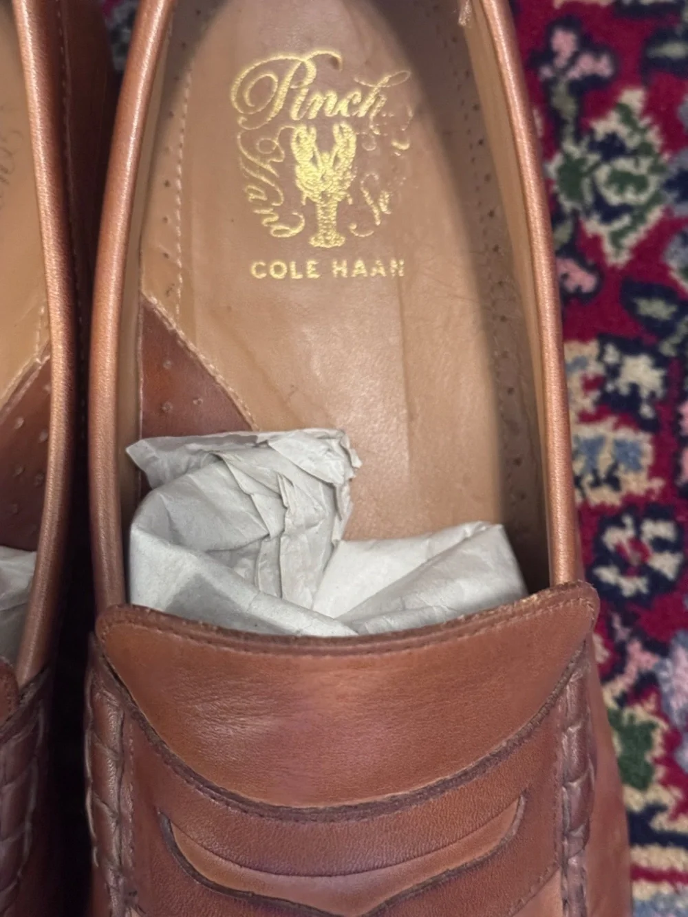 Share Cole Haan C12759 Pinch Grand Handsewn Brown Leather Penny Loafers Men’s 11